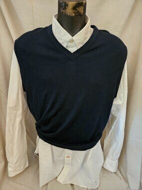 Extra Fine Merino Wool Sweater Vest from Daniel Cremieux Signature Collection XL